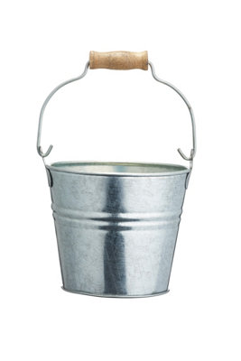 B&Q - Artesà Artesa Pail Style Mini Steel Chip Serving Basket