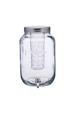 Home Made 7.5 Litre Glass Infuser Drinks Dispenser with a Removable - Image 4