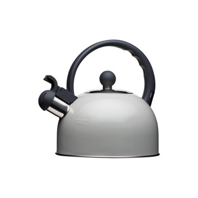 KitchenCraft Living Nostalgia French Grey Traditional 1.4 Litre Whistling Kettle from B&Q