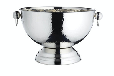 Barcraft Hammered Stainless Steel Champagne Bowl from B&Q