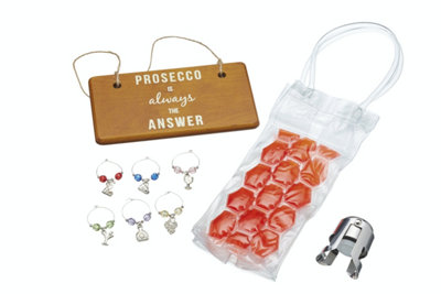 BarCraft Prosecco Gift Set 9 Piece Champagne Accessories - Image 7