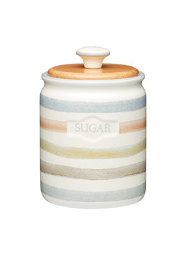 Kitchencraft Classic Collection Striped Ceramic Sugar Container