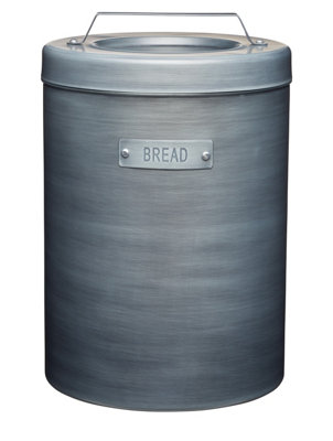 Kitchencraft Grey Industrial Kitchen Metal Bread Bin - Iron - Bread Bin - Image 5