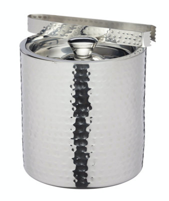 Barcraft Small Hammered Ice Bucket With Lid from B&Q