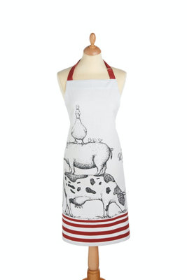Kitchencraft Farmhouse-Style Cotton Apron With Adjustable Fit For Cooking And Baking from B&Q