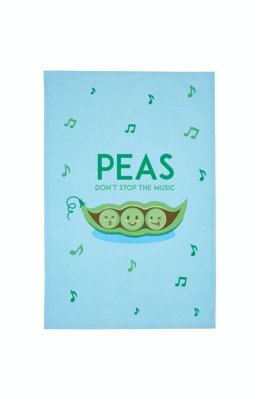 Kitchencraft Set Of 2 "peas" Tea Towels from B&Q