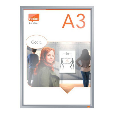 Nobo Impression Pro Anodised Clip Poster Frame A3 from B&Q