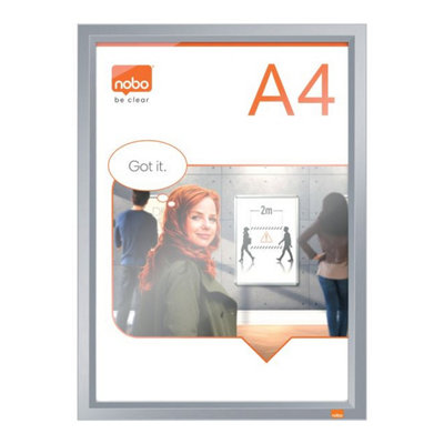 Nobo Impression Pro Anodised Clip Poster Frame A4 from B&Q