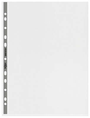 Rexel Nyrex Premium A4 Punched Pocket With Grey SpineClearPack Of 50 from B&Q