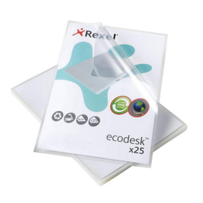 Rexel Ecodesk A4 Plastic Punched Pocket Wallets Top And Side OpeningPack Of 25 from B&Q
