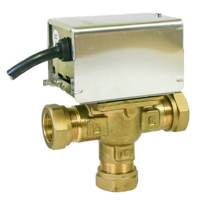 B&Q -  Banico 22mm 3 Port Mid Position ValveReplace Honeywell V4073A1039 V4073A