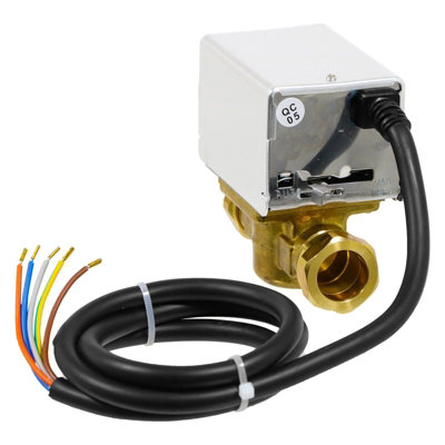 Tower 22mm Motorised 2 Port Inline Zone Valve For Central Heating / Boiler System from B&Q