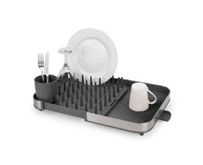  - Joseph Duo Expanding Dish Drainer With Removable Cutlery HolderStainless Steel / Grey
