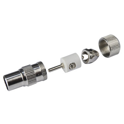 Slx Coaxial Plug 0.09M Connector KitSet Of 3 90mm from B&Q