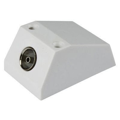 Slx Single Coaxial Socket Gloss White from B&Q