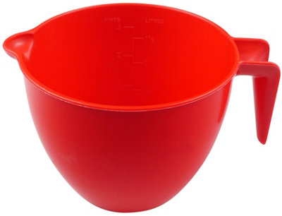 Good2heat Microwave Cookware Round Plastic Dishwasher Safe Bpa Free Measuring Jug 1.5L Red