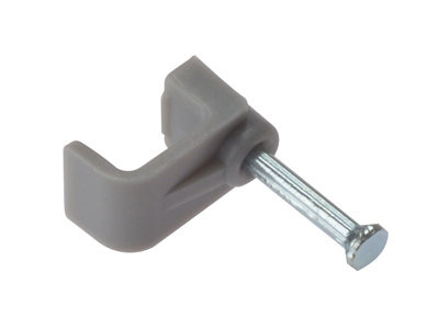 Forgefix Fcc4G Cable Clip Flat Grey 4.00mm Box 100 Forfcc4G from B&Q