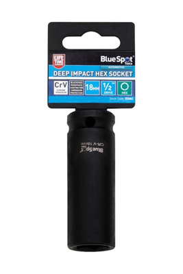 BlueSpot Tools Blue Spot ToolsDeep Impact Hex Socket 18mm1/2 Drive from B&Q