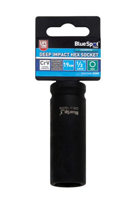 BlueSpot Tools Blue Spot Tools19mm Deep Impact Hex Socket from B&Q