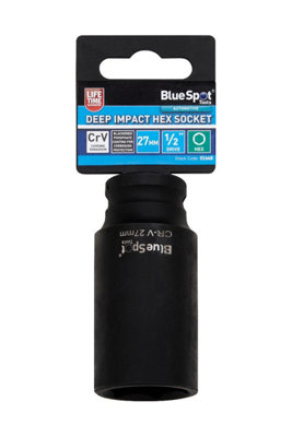 BlueSpot Tools Blue Spot ToolsDeep Impact Hex Socket27mm1/2 Inch Drive from B&Q