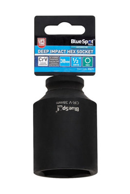 BlueSpot Tools Blue Spot Tools38mm Deep Impact Hex Socket1/2'' Drive from B&Q