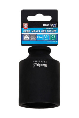 BlueSpot Tools Blue Spot ToolsDeep Impact Hex Socket41mm1/2 Drive from B&Q