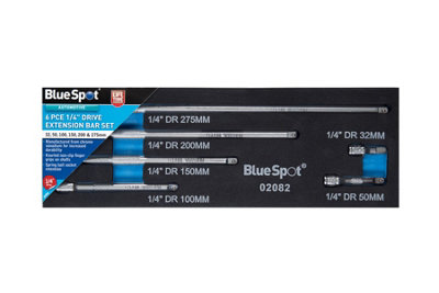 BlueSpot Tools Blue Spot Tools6 Pce 1/4" Drive Extension Bar Set from B&Q
