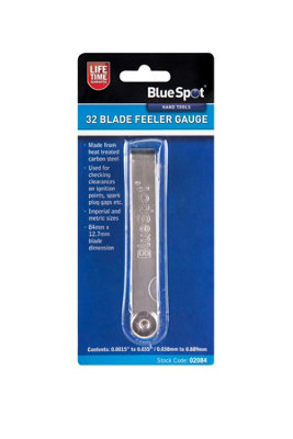 BlueSpot Tools Blue Spot Tools32 Blade Feeler Gauge from B&Q
