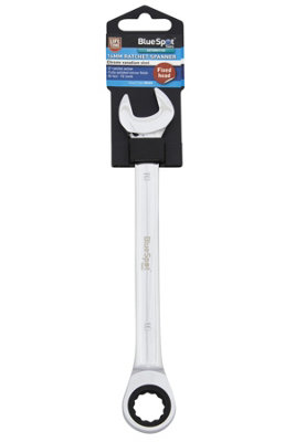 BlueSpot Tools Blue Spot Tools16mm Chrome Vanadium Ratchet Spanner Fixed Head from B&Q