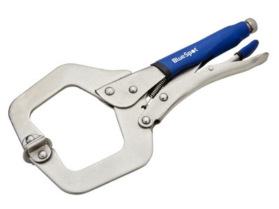 Bluespot Tools 6531 Locking C-Clamp With Swivel Pads 280mm 11In B/s6531 from B&Q