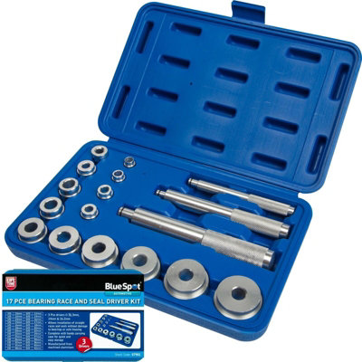 BlueSpot Tools Bluespot 17Pc Aluminium Bearing Race And Seal Driver Kit Garage Tool Set from B&Q