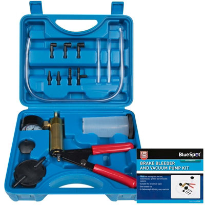 BlueSpot Tools Bluespot Hand Held Bleed Vacuum Pump Brake Bleeder Tester Kit Set Bleeding from B&Q
