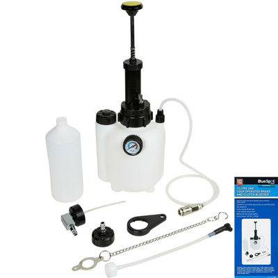 BlueSpot Tools Bluespot One Person 3L Brake Clutch Vacuum Bleeder Pump Pneumatic Bleeding Kit from B&Q