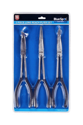 B&Q -  Blue Spot Tools3 Pce Long Reach Plier Set