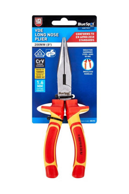 BlueSpot Tools Blue Spot Tools200mm Vde Long Nose Plier from B&Q