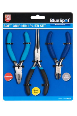BlueSpot Tools Soft Grip Mini Plier Set, 3 Piece - Image 8