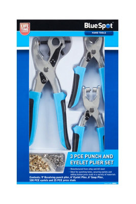 B&Q -  Blue Spot Tools3 Pce Punch And Eyelet Plier Set
