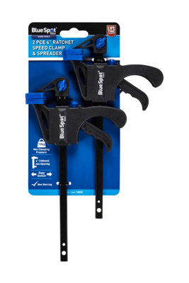 BlueSpot Tools Blue Spot Tools2 Pce 4" Ratchet Speed Clamp & Spreader from B&Q