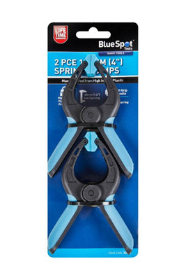 BlueSpot Tools Blue Spot Tools2 Pce 100mm (4/') Spring Clamps from B&Q