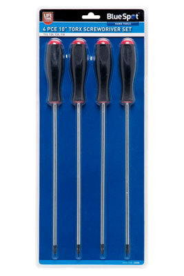 BlueSpot Tools Blue Spot Tools4 Pce 10" Torx Screwdriver Set from B&Q