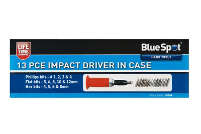 BlueSpot Tools Blue Spot Tools13 Pce Impact Driver In Case
