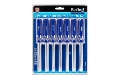 BlueSpot Tools Blue Spot Tools7 Pce Torx Screwdriver Set (T10-T40) from B&Q