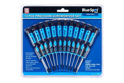 BlueSpot Tools Blue Spot Tools12 Pce Precision Screwdriver Set from B&Q