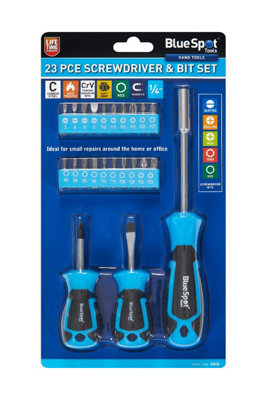 BlueSpot Tools Blue Spot Tools23 Piece Screwdriver & Bit Set from B&Q