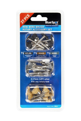 BlueSpot Tools Blue Spot Tools27-Piece Mini Wire Brush Rotary Set from B&Q