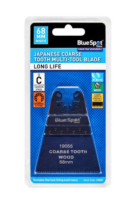BlueSpot Tools Blue Spot Tools68mm Japanese Coarse Tooth Multi-Tool Blade from B&Q
