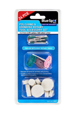 BlueSpot Tools Blue Spot Tools24 Pce Rotary Tool Accessory Set from B&Q