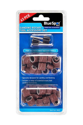 BlueSpot Tools Blue Spot ToolsBlue Spot 63-Piece Rotary Tool Sanding Accessory Set from B&Q