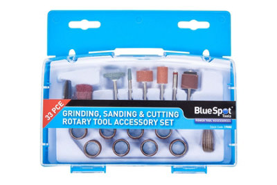 BlueSpot Tools Blue Spot Tools33Pc GrindingSanding & Cutting Accessory Set from B&Q