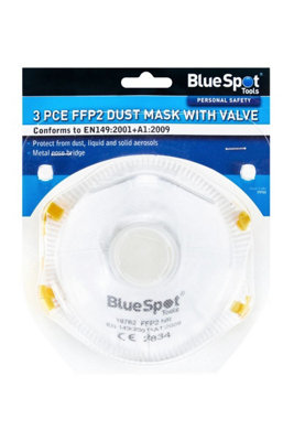 BlueSpot Tools Blue Spot Tools3 Pce Ffp2 Dust Mask With Valve from B&Q